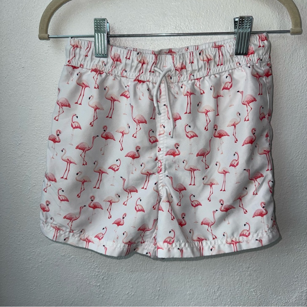 Janie and Jack Flamingo Boy Swim Trunks
